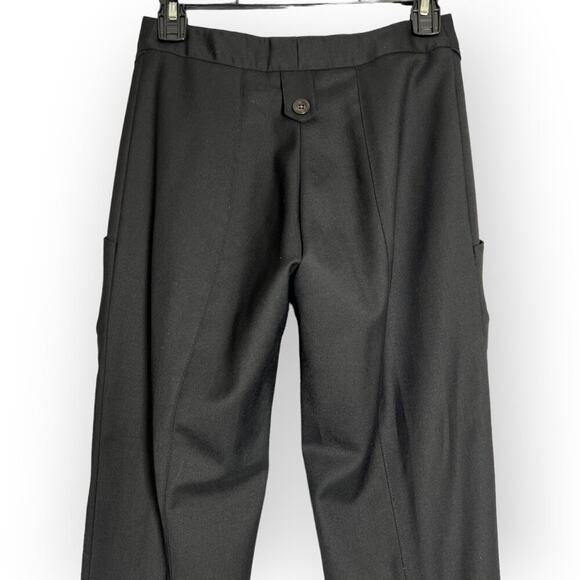 Bruno Pieters Ruffled Pant High Rise EU 36 WAIST 25 x 32 Black Zip Ankle Belgian - Picture 8 of 12